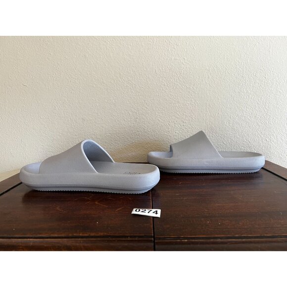 No Boundaries Womens Slide Sandals Size 8 Gray Chunky Open Toe - Picture 3 of 8